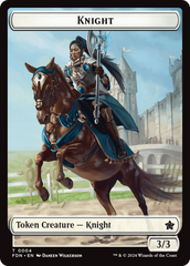 Human // Knight Double-Sided Token [Foundations Tokens] | Local Legends