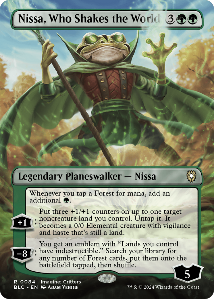 Nissa, Who Shakes the World (Borderless) [Bloomburrow Commander] | Local Legends