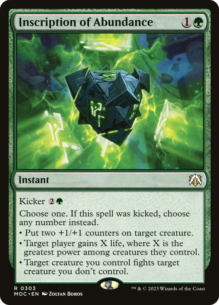 Inscription of Abundance [March of the Machine Commander] | Local Legends