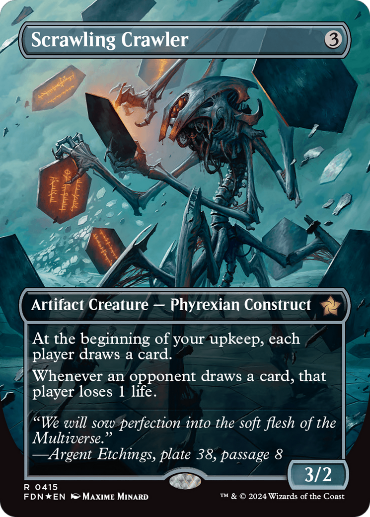 Scrawling Crawler (Borderless) (Mana Foil) [Foundations] | Local Legends