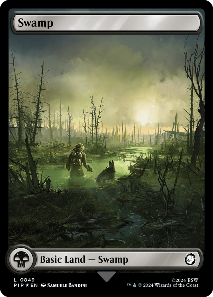 Swamp (0849) (Surge Foil) [Fallout] | Golgari Games