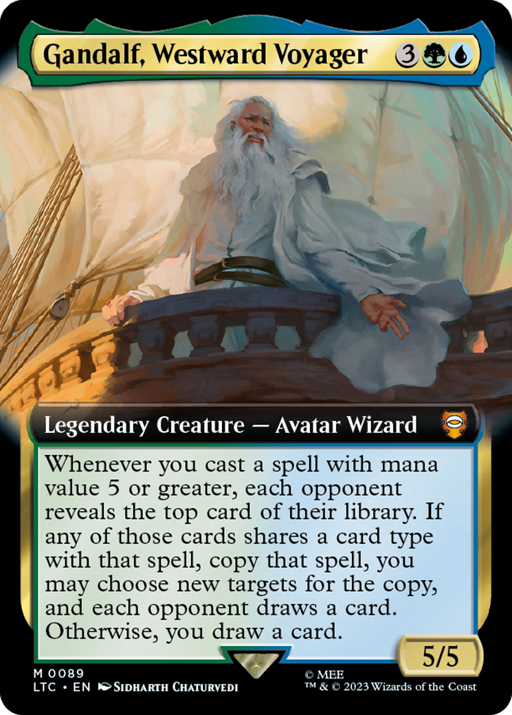 Gandalf, Westward Voyager (Extended Art) [The Lord of the Rings: Tales of Middle-Earth Commander] | Local Legends