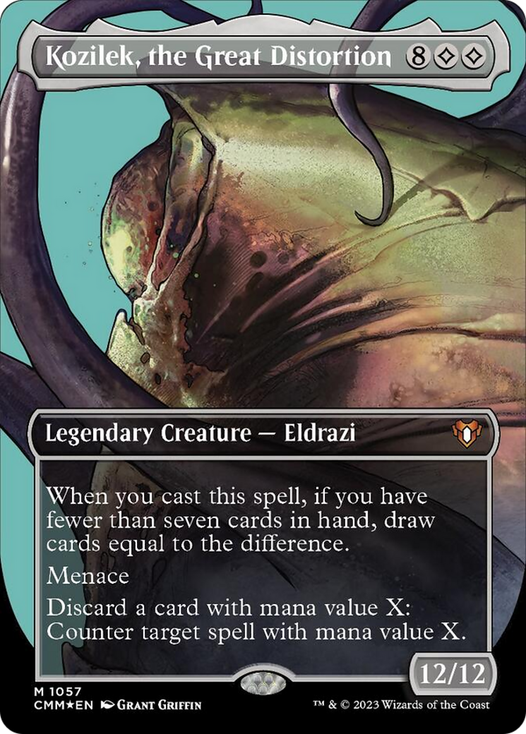 Kozilek, the Great Distortion (Borderless Textured Foil Frame Break) [Commander Masters] | Golgari Games