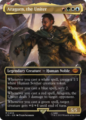 Aragorn, the Uniter (Borderless Alternate Art) [The Lord of the Rings: Tales of Middle-Earth] | Golgari Games