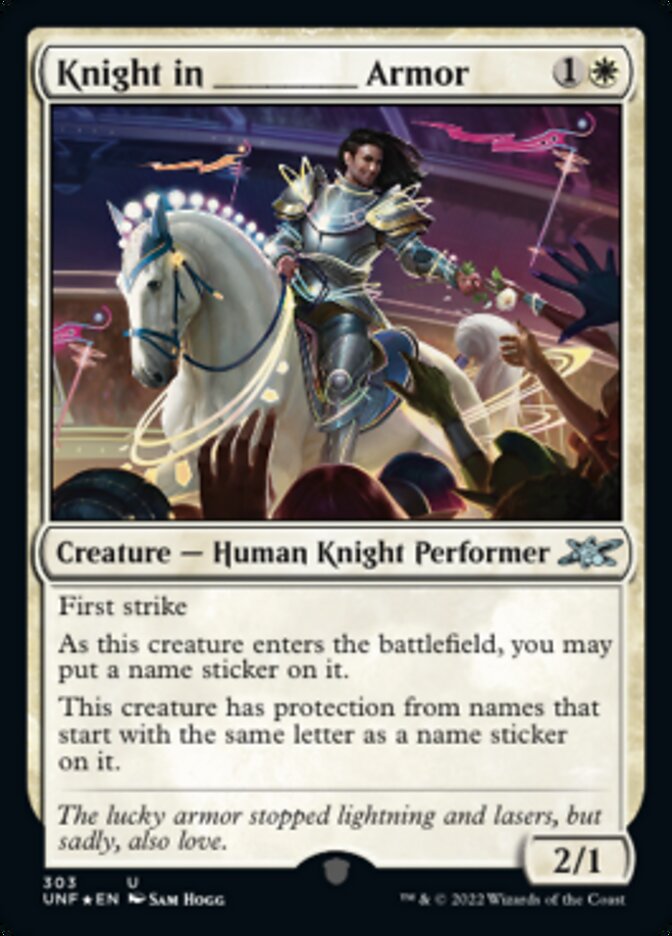 Knight in _____ Armor (Galaxy Foil) [Unfinity] | Golgari Games