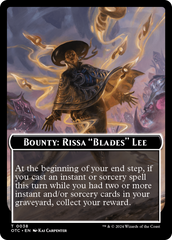 Bounty: Rissa "Blades" Lee // Bounty Rules Double-Sided Token [Outlaws of Thunder Junction Commander Tokens] | Local Legends