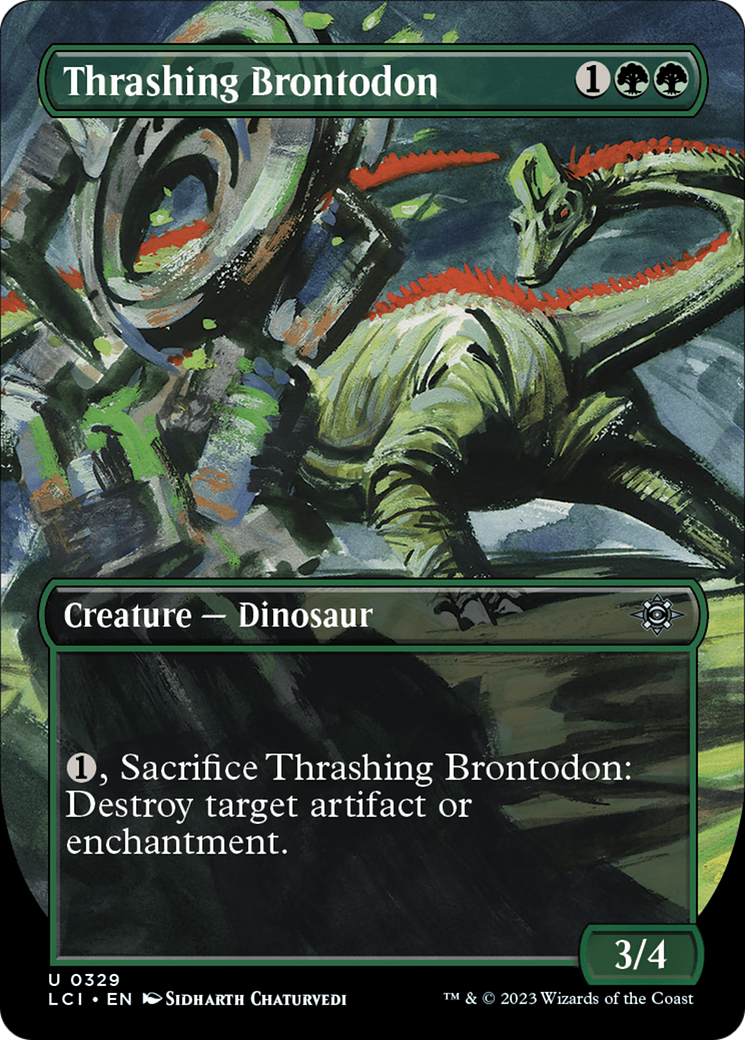 Thrashing Brontodon (Borderless) [The Lost Caverns of Ixalan] | Golgari Games