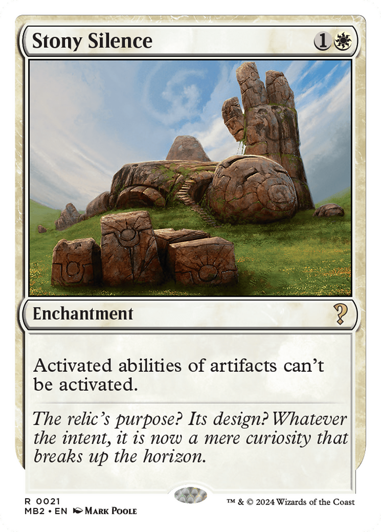 Stony Silence (White Border) [Mystery Booster 2] | Local Legends
