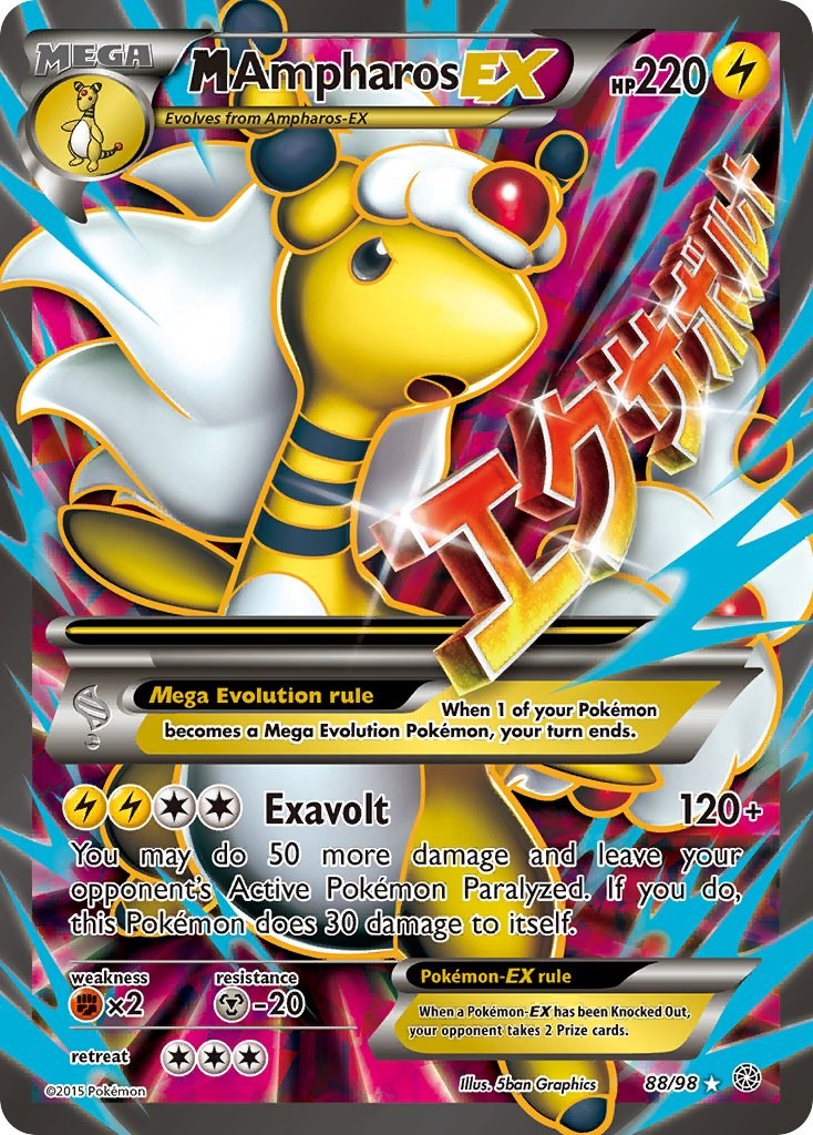 M Ampharos EX (88 Full Art) | Local Legends