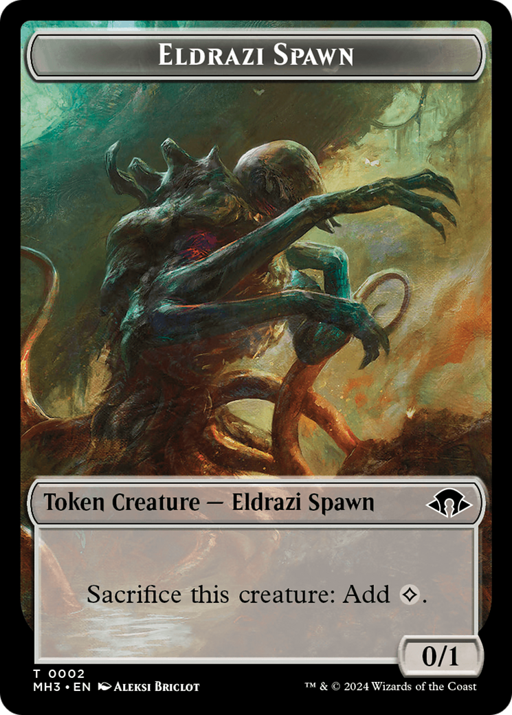 Eldrazi Spawn // Energy Reserve Double-Sided Token [Modern Horizons 3 Tokens] | Golgari Games