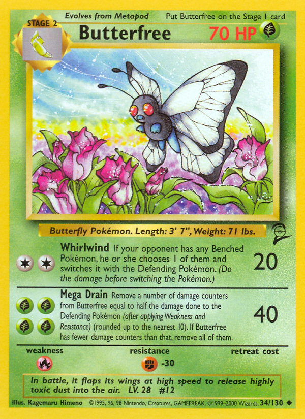 Butterfree (34/130) [Base Set 2] | Local Legends