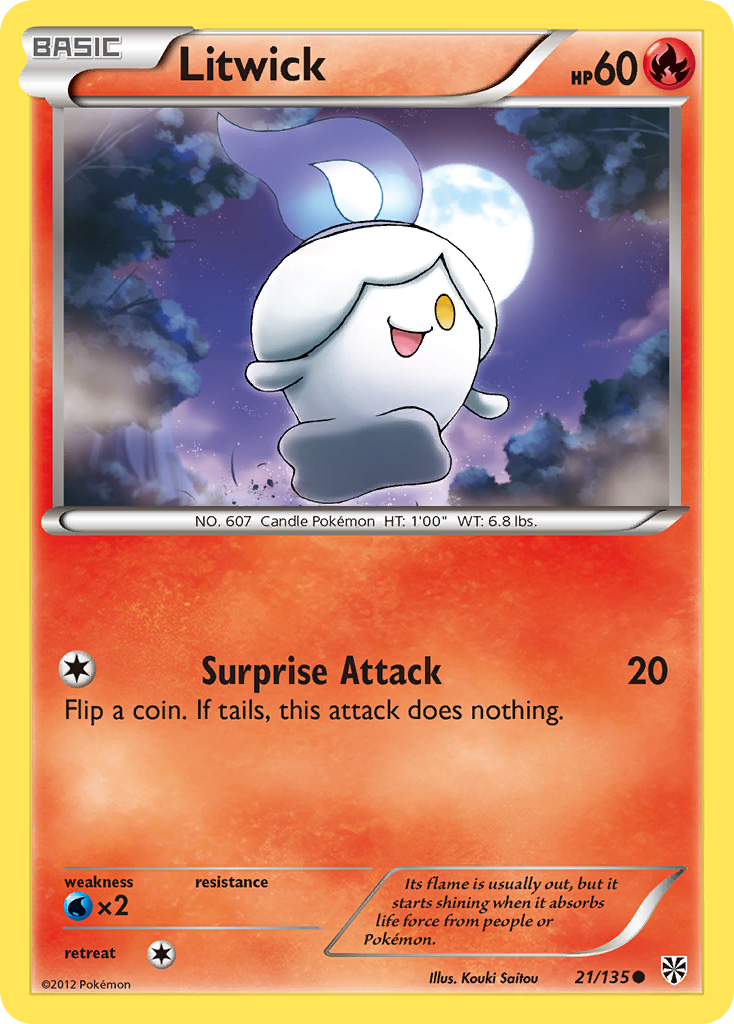 Litwick (21/135) [Black & White: Plasma Storm] | Local Legends