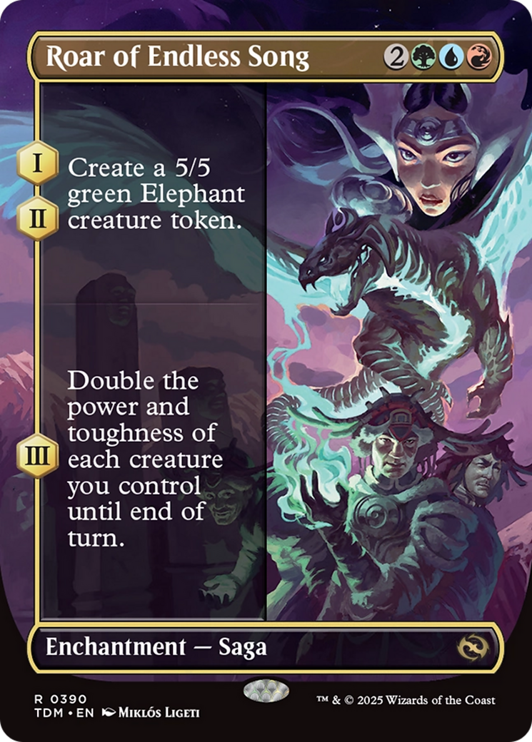 Roar of Endless Song (Borderless) [Tarkir: Dragonstorm] | Local Legends