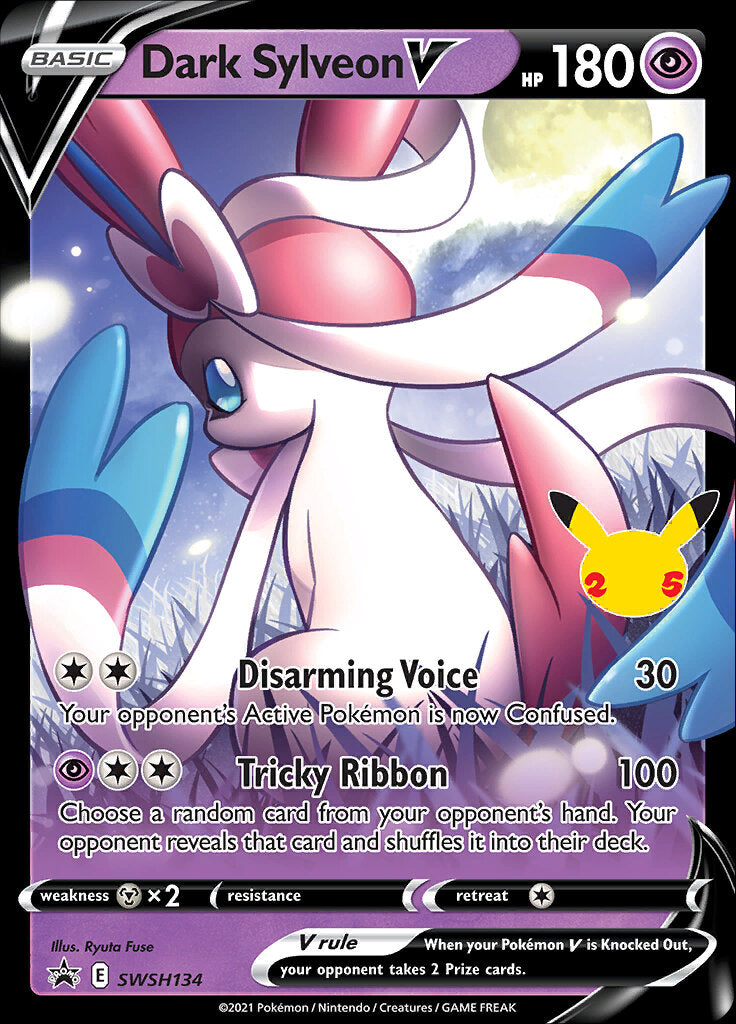 Dark Sylveon V (SWSH134) (Celebrations) [Sword & Shield: Black Star Promos] | Local Legends