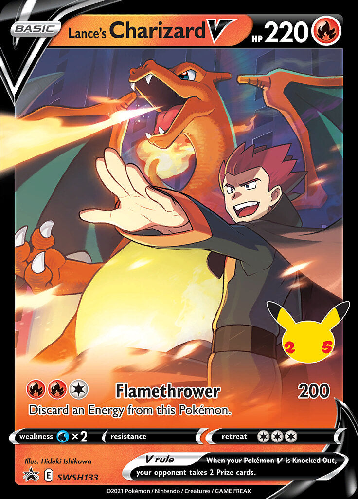 Lance's Charizard V (SWSH133) (Jumbo Card) [Sword & Shield: Black Star Promos] | Local Legends