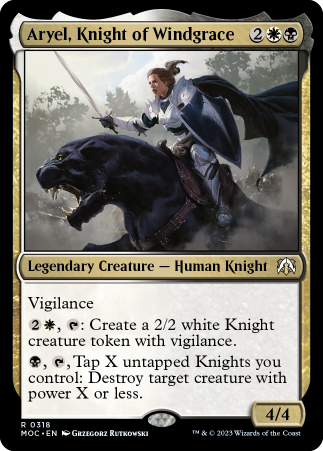 Aryel, Knight of Windgrace [March of the Machine Commander] | Golgari Games