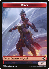 Rebel // Phyrexian Goblin Double-Sided Token [Phyrexia: All Will Be One Tokens] | Local Legends