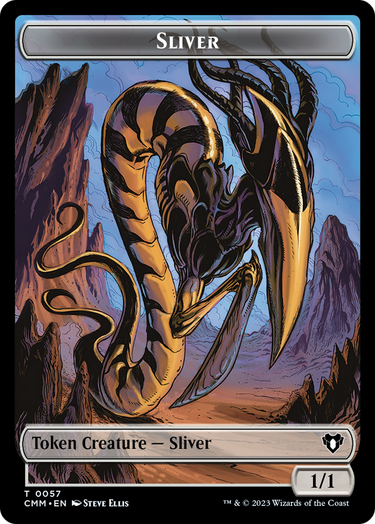 Copy (54) // Sliver Double-Sided Token [Commander Masters Tokens] | Golgari Games