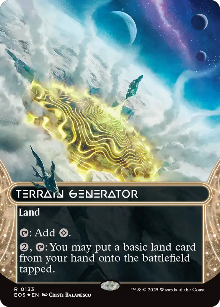 Terrain Generator (0133) (Borderless) (Galaxy Foil) [Edge of Eternities: Stellar Sights] | Local Legends