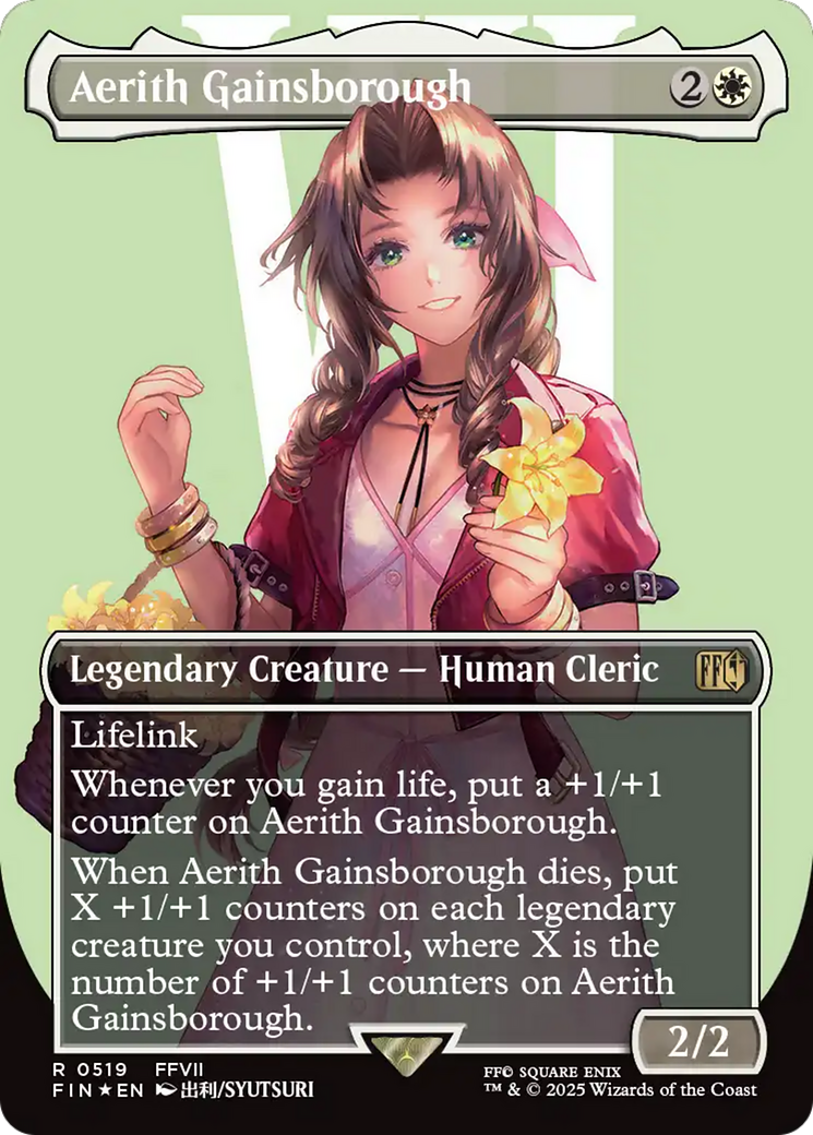 Aerith Gainsborough (Borderless) (Surge Foil) [FINAL FANTASY] | Local Legends