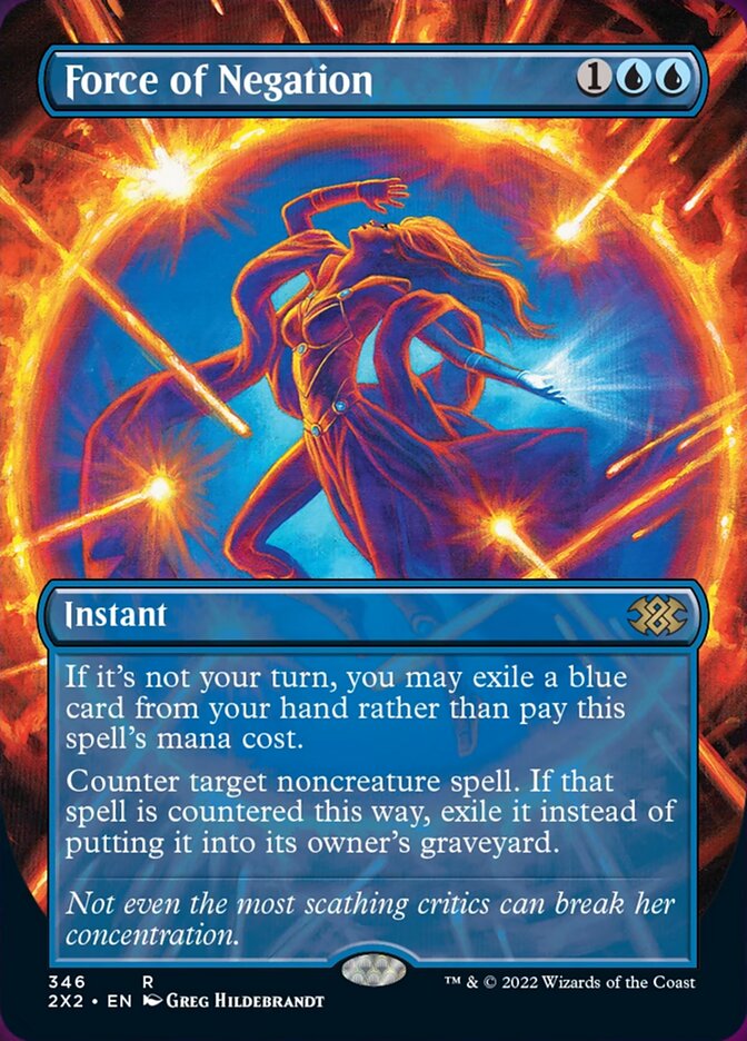 Force of Negation (Borderless Alternate Art) [Double Masters 2022] | Local Legends