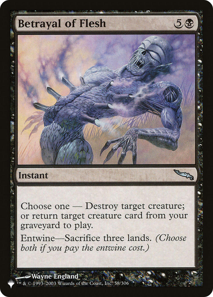 Betrayal of Flesh [The List] | Local Legends