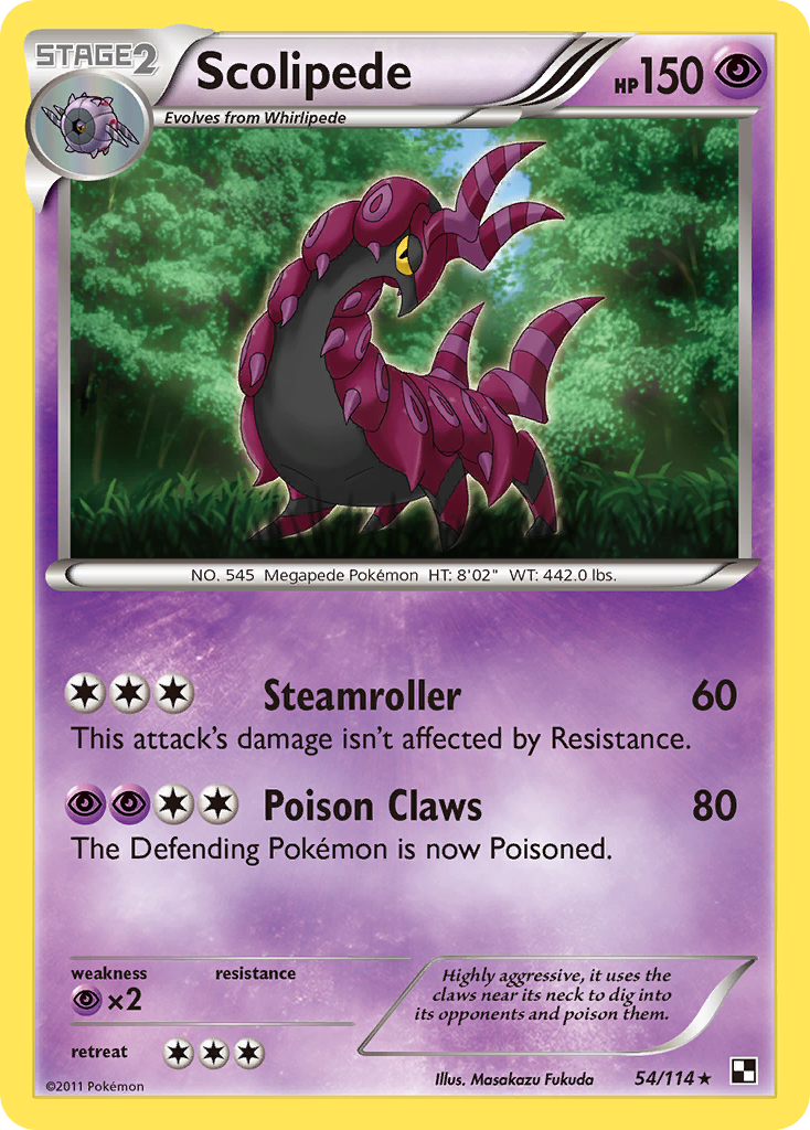Scolipede (54/114) [Black & White: Base Set] | Local Legends