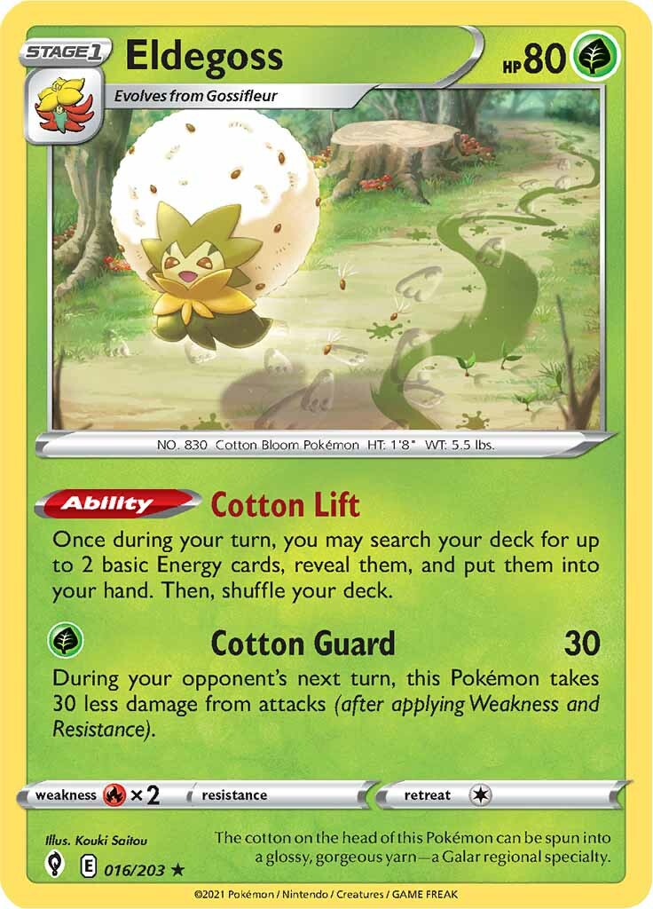 Eldegoss (016/203) (Theme Deck Exclusive) [Sword & Shield: Evolving Skies] | Golgari Games