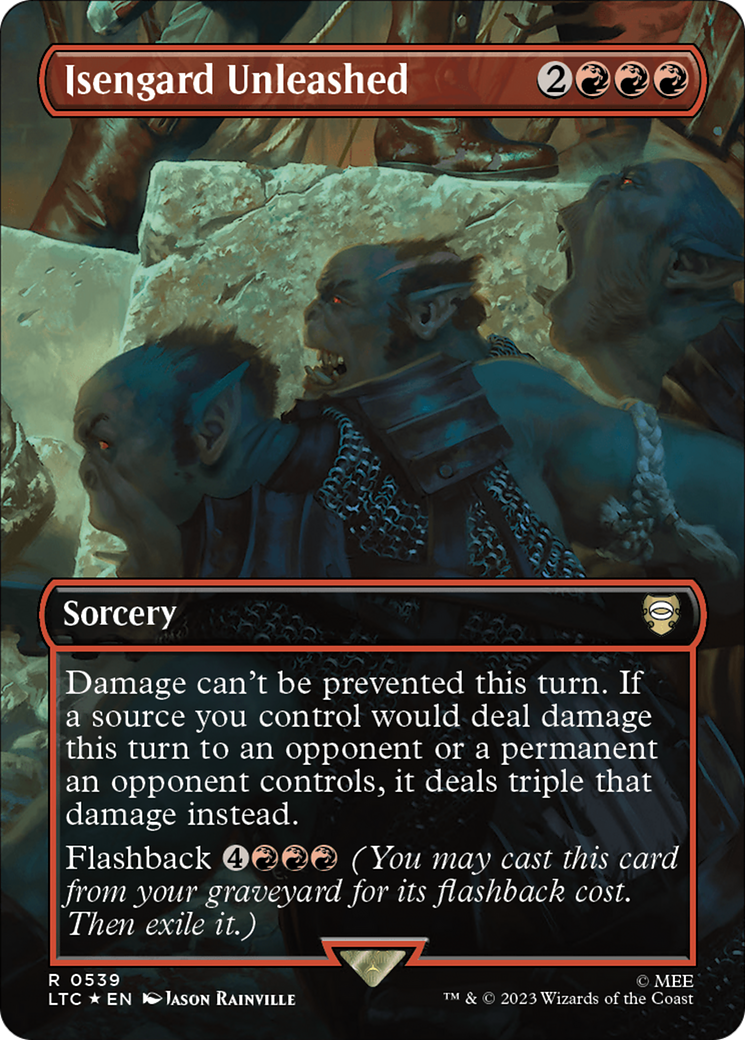 Isengard Unleashed (Borderless) (Surge Foil) [The Lord of the Rings: Tales of Middle-Earth Commander] | Local Legends