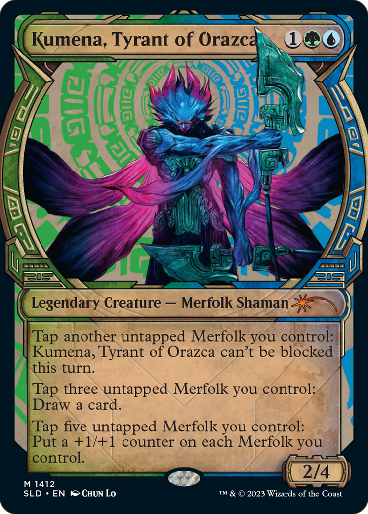 Kumena, Tyrant of Orazca (Rainbow Foil) [Secret Lair Drop Series] | Golgari Games