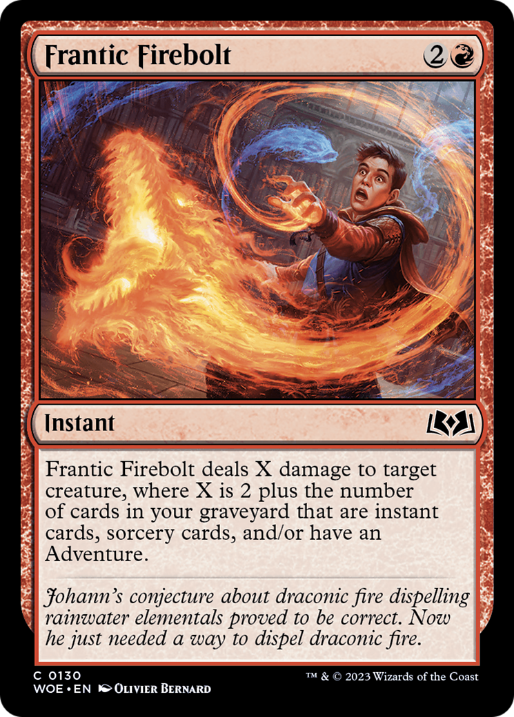 Frantic Firebolt [Wilds of Eldraine] | Local Legends