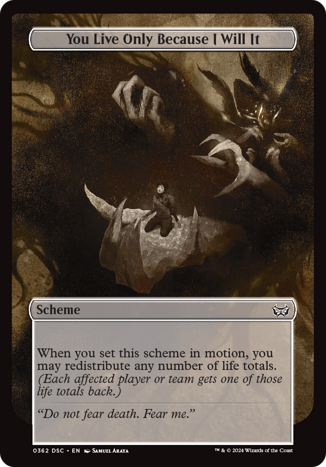 You Live Only Because I Will It (Full Art) [Duskmourn: Archenemy] | Local Legends