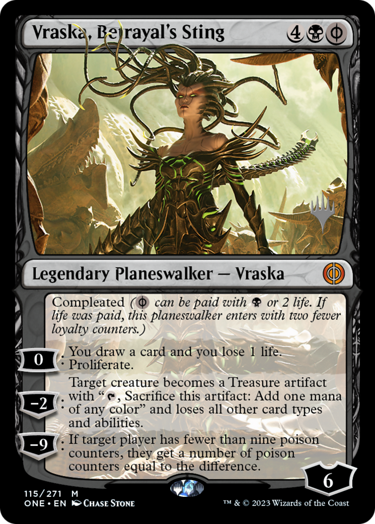 Vraska, Betrayal's Sting (Promo Pack) [Phyrexia: All Will Be One Promos] | Local Legends