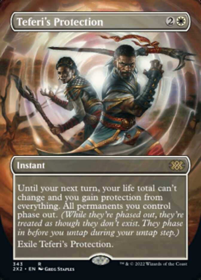 Teferi's Protection (Borderless Alternate Art) [Double Masters 2022] | Local Legends