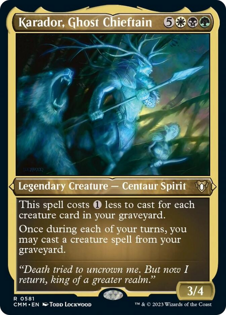 Karador, Ghost Chieftain (Foil Etched) [Commander Masters] | Local Legends