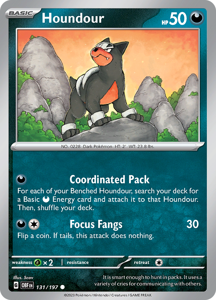 Houndour (131/197) [Scarlet & Violet: Obsidian Flames] | Golgari Games