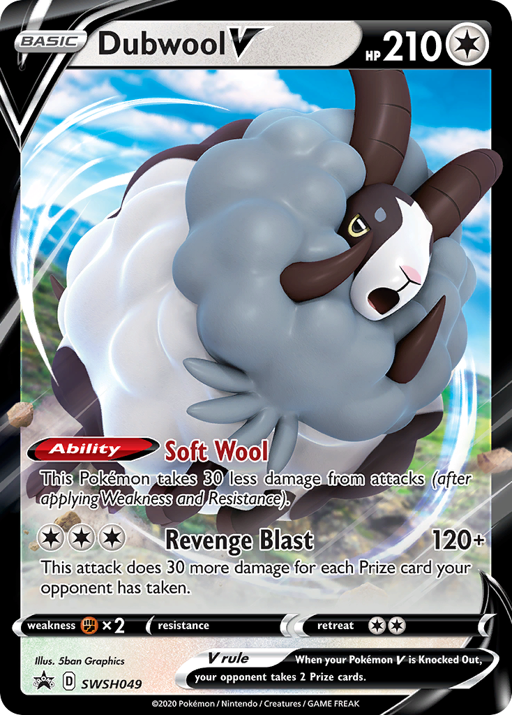 Dubwool V (SWSH049) (Jumbo Card) [Sword & Shield: Black Star Promos] | Local Legends