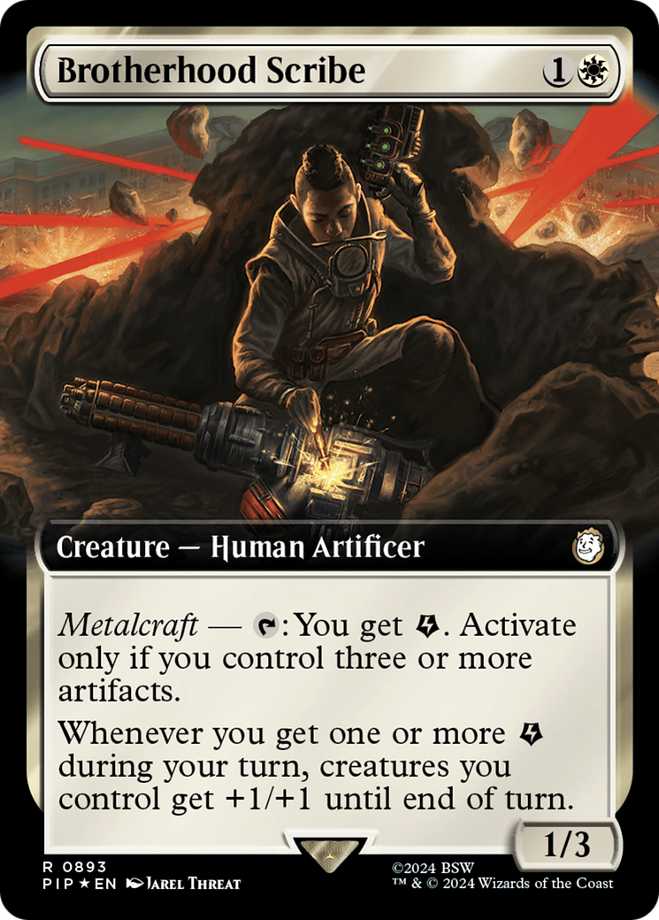 Brotherhood Scribe (Extended Art) (Surge Foil) [Fallout] | Local Legends