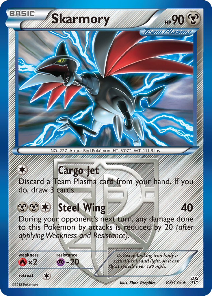 Skarmory (87/135) [Black & White: Plasma Storm] | Local Legends