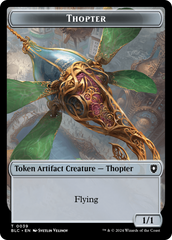 Goblin // Thopter Double-Sided Token [Bloomburrow Commander Tokens] | Golgari Games