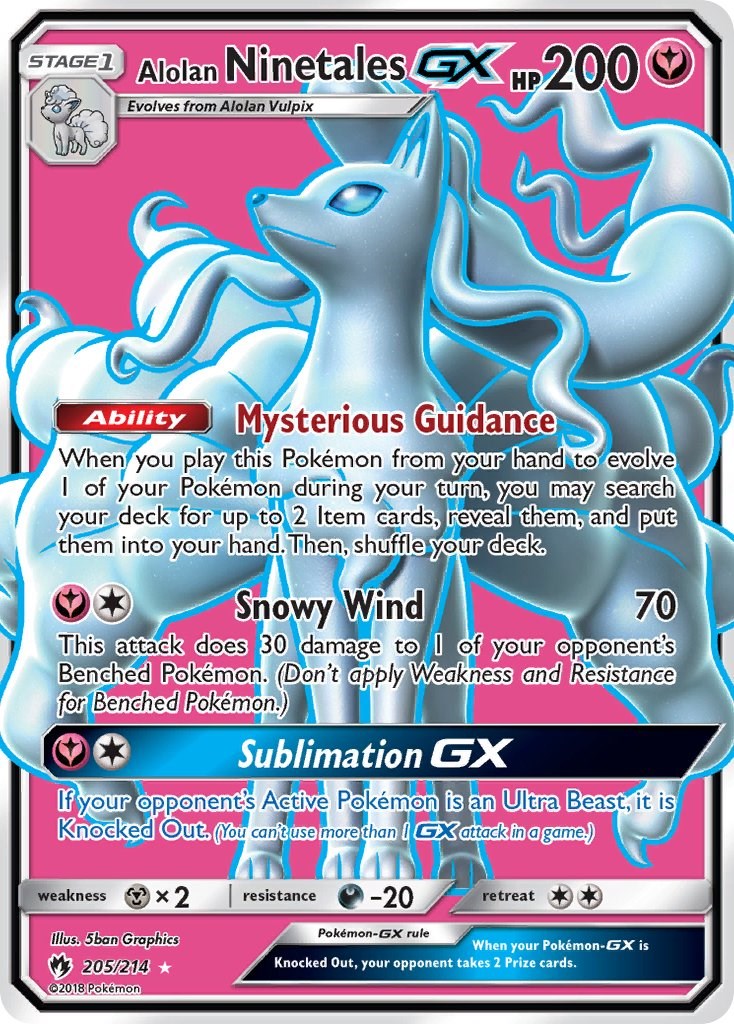Alolan Ninetales GX (Full Art) | Local Legends