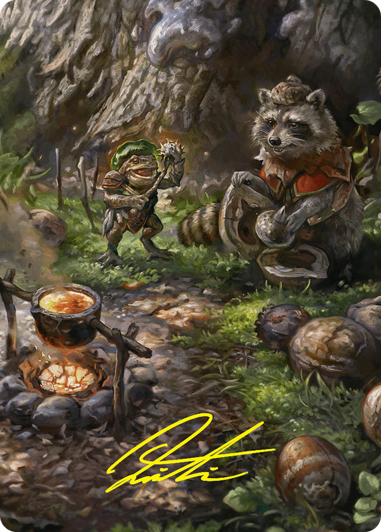 Sylvan Scavenging Art Card (46/54) (Gold-Stamped Signature) [Foundations Art Series] | Local Legends