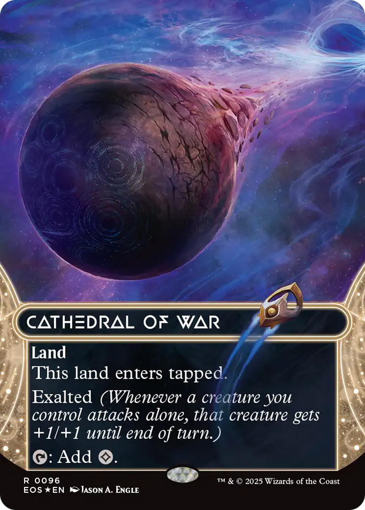 Cathedral of War (0096) (Borderless) (Galaxy Foil) [Edge of Eternities: Stellar Sights] | Local Legends