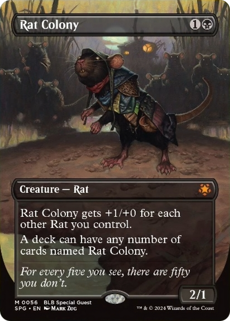 Rat Colony (Borderless) [Bloomburrow Special Guests] | Golgari Games