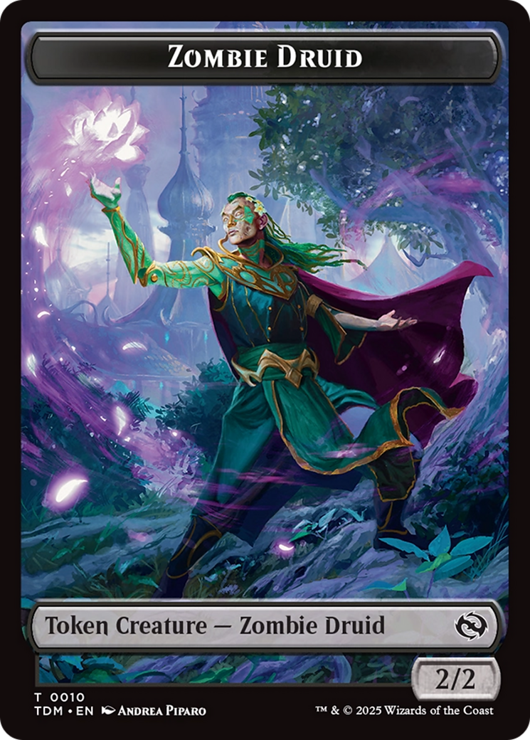 Treasure // Zombie Druid Double-Sided Token [Tarkir: Dragonstorm Tokens] | Local Legends