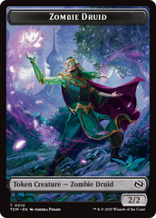 Treasure // Zombie Druid Double-Sided Token [Tarkir: Dragonstorm Tokens] | Local Legends