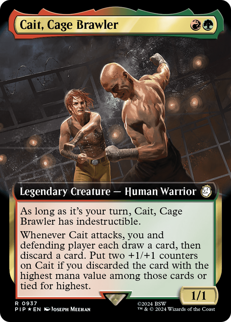 Cait, Cage Brawler (Extended Art) (Surge Foil) [Fallout] | Local Legends
