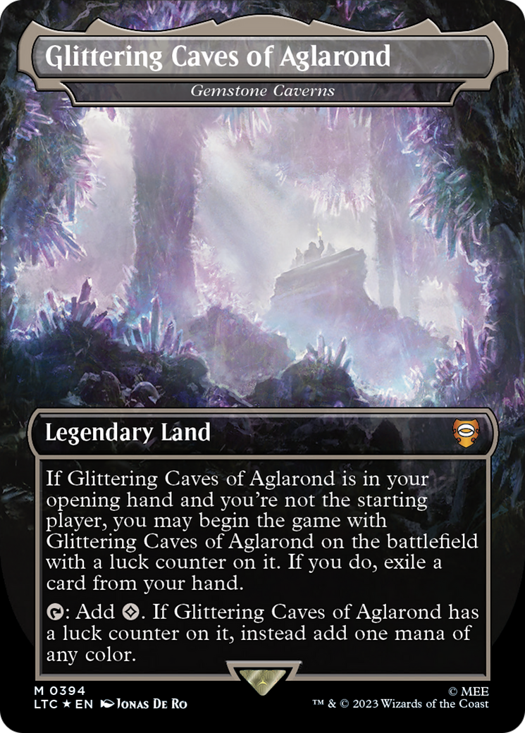 Glittering Caves of Aglarond - Gemstone Caverns (Surge Foil Realms and Relics) [The Lord of the Rings: Tales of Middle-Earth Commander] | Golgari Games