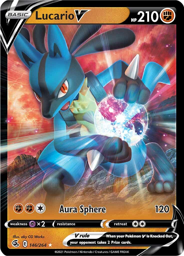 Lucario V (146/264) (Jumbo Card) [Sword & Shield: Fusion Strike] | Golgari Games