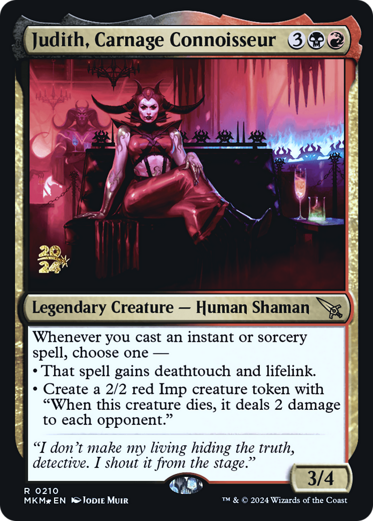 Judith, Carnage Connoisseur [Murders at Karlov Manor Prerelease Promos] | Golgari Games